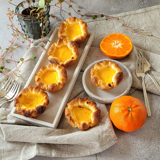 knunsprige Blätterteigtörtchen mit Mandarinencreme