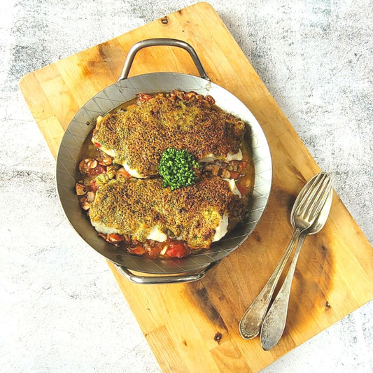 Fisch aus dem Ofen mit Parmesan-Kräuter-Kruste – leicht & würzig