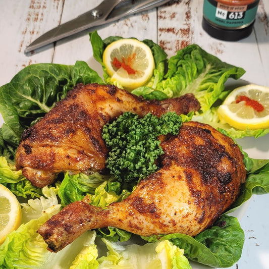 Marinierte Pouletschenkel mit Insel Paprika – würzig & saftig aus dem Ofen