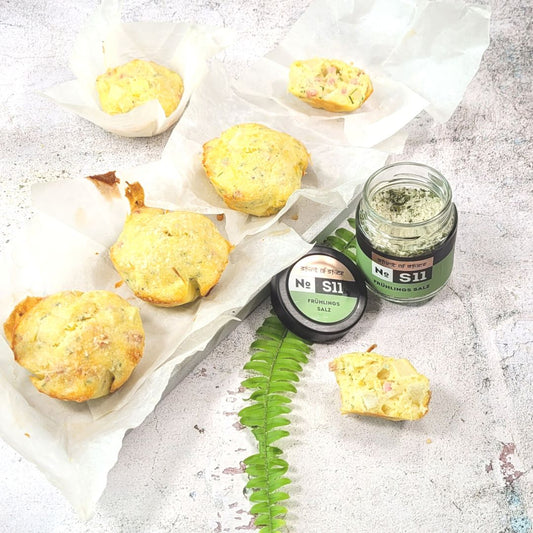 Spargelmuffins mit FRÜHLINGS SALZ & Parmesan – herzhaft & saftig