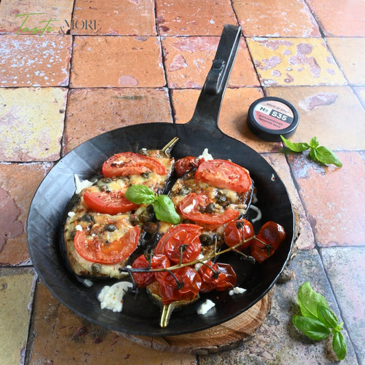 Gebackene Auberginen mit Sizilianischem Tomatensalz