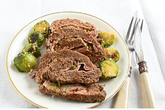 Hackbraten, gefüllt und gerollt