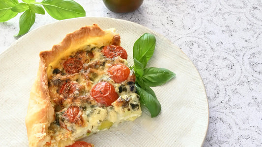Provence-Gemüse-Quiche mit Zucchini, Tomaten und Roquefort