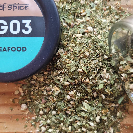 BBQ Gewürz für Fisch und Meeresfrüchte - frisch aromatisch mit Pfeffer, Dill und Zitrone für Grillgerichte und Marinaden