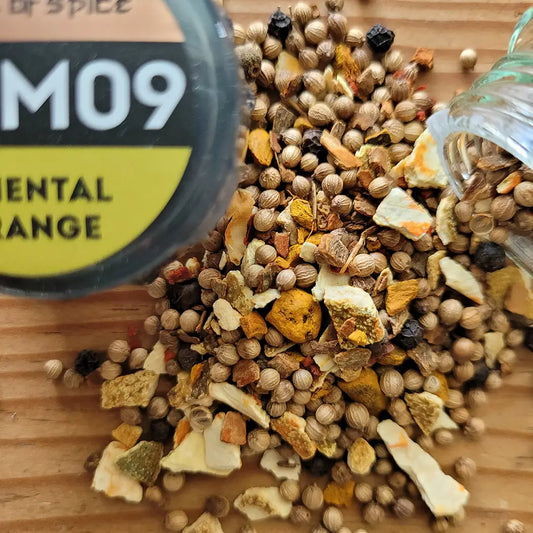 Oriental Orange - orientalische Gewürzmischung mit Orange, Zimt und Curcuma für Tajine, Currys und Reisgerichte