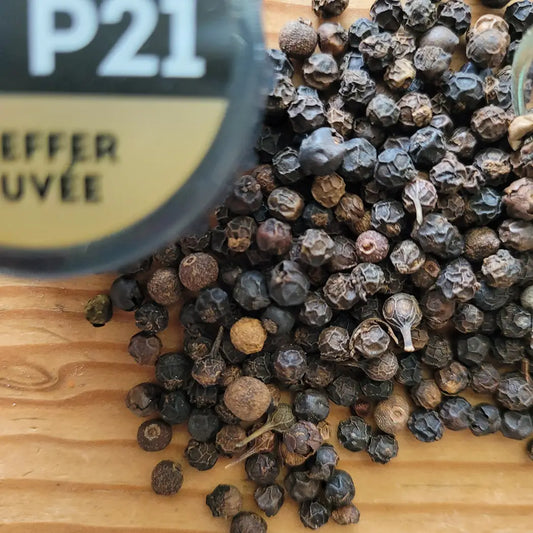 Pfeffer Cuvée - edle Pfeffermischung mit schwarzem, weissem, grünem Pfeffer und rosa Beeren für Steak, Saucen und Gourmetküche