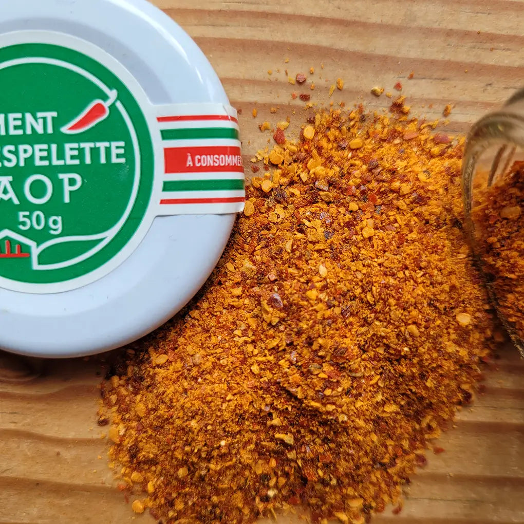 Piment d'Espelette AOP - fruchtig aromatischer Chili mit milder Schärfe für Fleisch, Fisch, Gemüse und Saucen