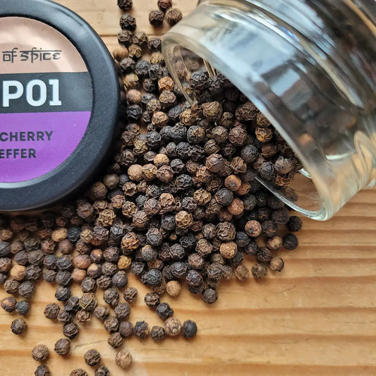 Urwaldpfeffer Tellicherry - vollmundig kräftiger Pfeffer mit fruchtig-nussigen Noten für Steak, Saucen, Grillgemüse und Schokoladendesserts