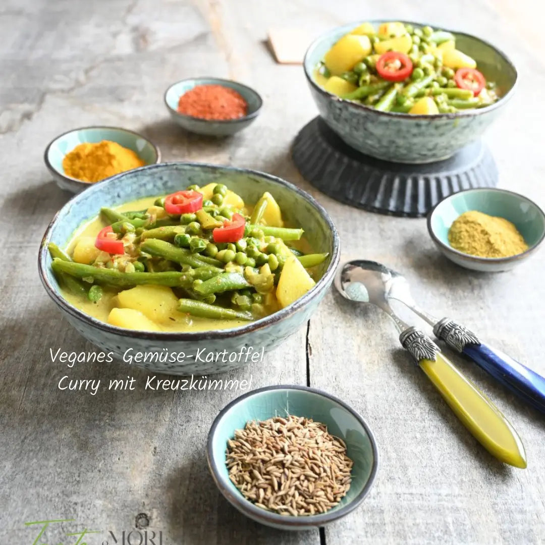 Veganes Gemüse-Kartoffel Curry mit Kreuzkümmel