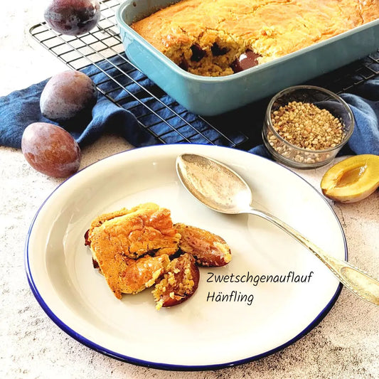 Zwetschgenauflauf mit Hänfling Gewürzmischung - fruchtig, süss und nussig-caramellig