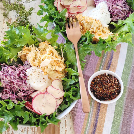 Italieniser cole slaw bella donna mit Radieschen und Joghurtdressing