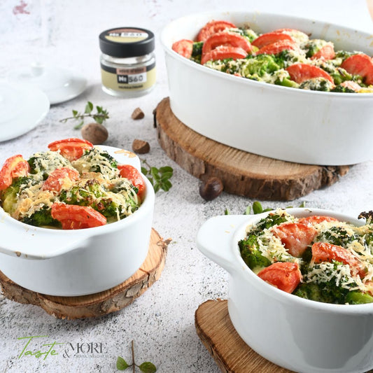 Herzhaftes Broccoli-Tomaten Clafoutis