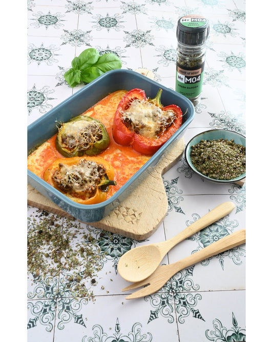 Gefüllte Peperoni mit Hackfleisch und Green Garden