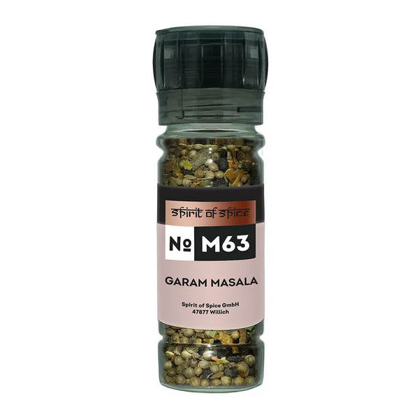 Garam Masala - indische Gewürzmischung mit Pfeffer, Koriandersaat, Zimt, Kardamom, Kreuzkümmel, Macis und Lorbeer, warm-würzig, leicht süsslich, ideal für Currys, Dal, Gemüsegerichte und Fleischmarinaden