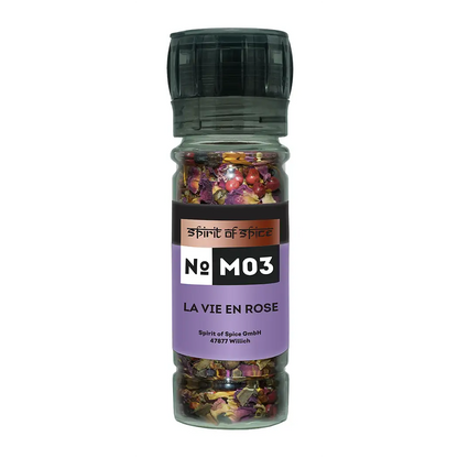 La Vie en Rose - persische Gewürzmischung mit Pfeffer, Paprika, Rosen und feiner Minze, blumig-würzig und vielseitig für Fleisch, Geflügel, Salate, Dips und Desserts