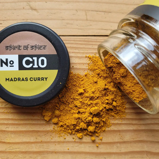 Madras Curry - südindische Gewürzmischung mit Kurkuma, Kreuzkümmel, Koriander und Chili, ideal für Currys, Marinaden, Suppen und Gemüsegerichte