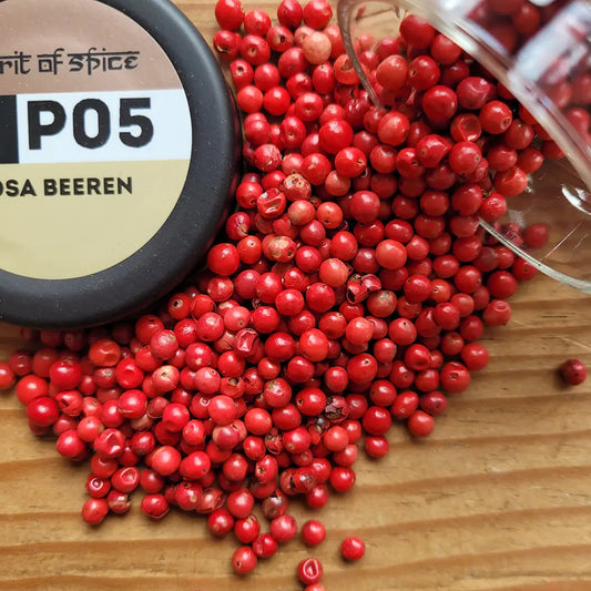 Rosa Pfeffer Schinusbeeren - fruchtig mild mit süsslich blumigen Noten für Fisch, Salate und Saucen
