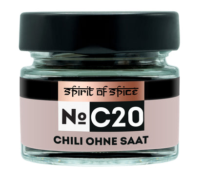 Chili Flocken ohne Saat, grob gemahlene Chilischoten mit ca. 5000 Scoville, mild-aromatische Schärfe ohne Kerne, ideal für Saucen, Pasta, Pizza und Marinaden.