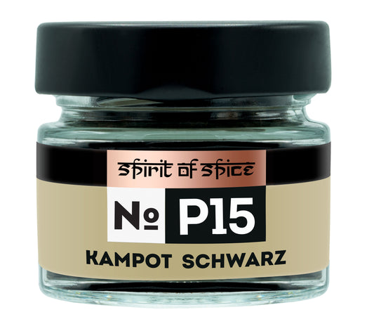 Kampot Pfeffer schwarz - edler Gourmetpfeffer aus Kambodscha, intensiv-würzig mit feiner Fruchtnote, perfekt für Fleisch, Fisch, Gemüse und edle Saucen.