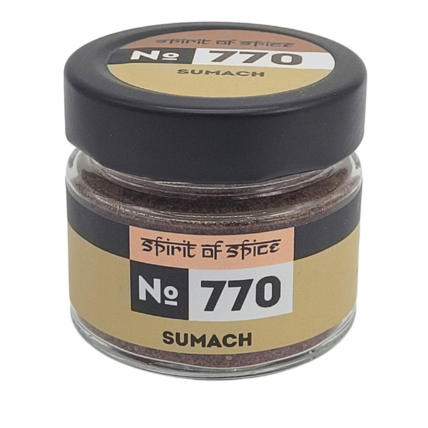 Sumach Gewürz, fruchtig-säuerlich mit zitroniger Frische, ideal für orientalische Gerichte, Salate, Fleisch, Fisch und Reis, 100 % naturbelassen.