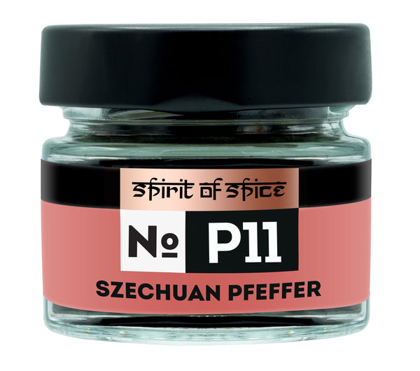Szechuan Pfeffer, prickelnde Schärfe mit einzigartiger Zitrusnote, vielseitig für asiatische Gerichte, Desserts und kreative Küche, 100 % naturbelassen.